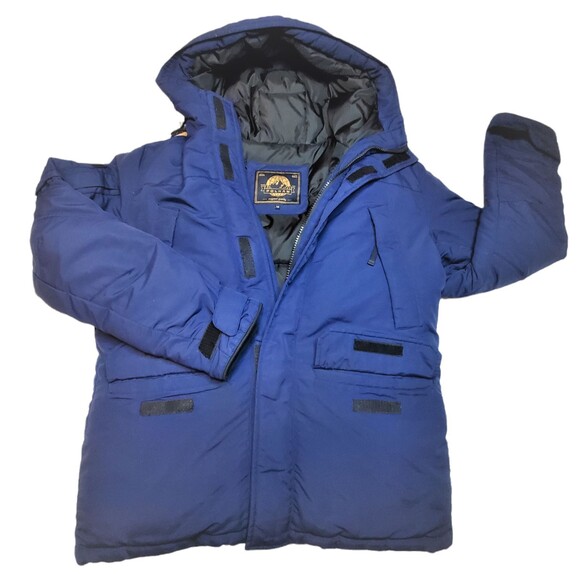 Down Korean Mens Hooded Jacket POLHAM  Size 105, Boston Polham New England, Nice - Picture 1 of 11